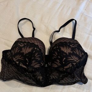 Adore Me Elegant Black Lace Bra